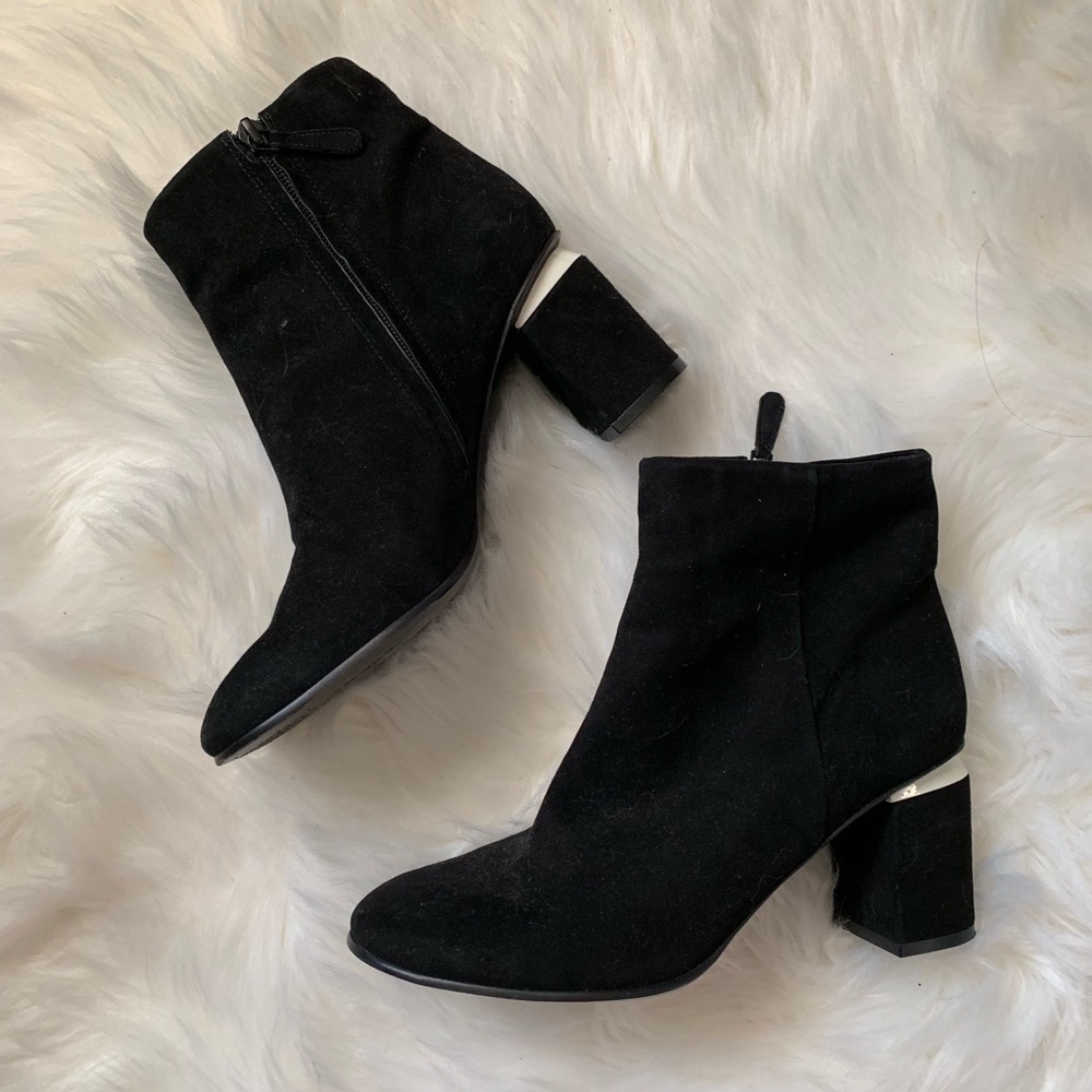 Tory Burch black suede booties